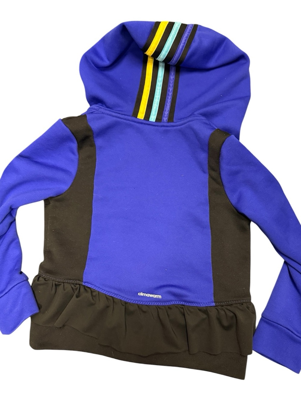 adidas girls  Hooded peplum Jacket  Stripes